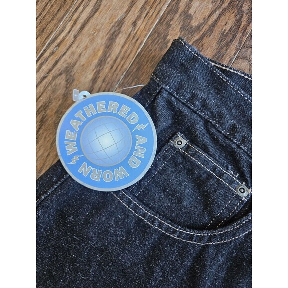 Utility Brand Jeans Men 28x30 Black Baggy Wide Leg Y2K Skater New With Tags, Nos - Picture 3 of 9